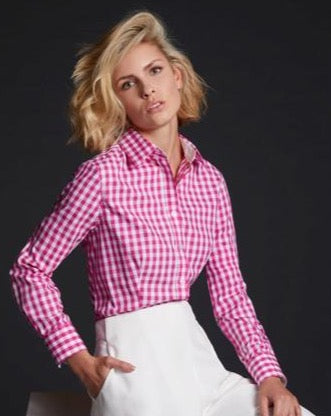 Dámska košeľa / blúzka kockovaná s dlhým rukávom | LADIES' CHECKED BLOUSE - TopHandry