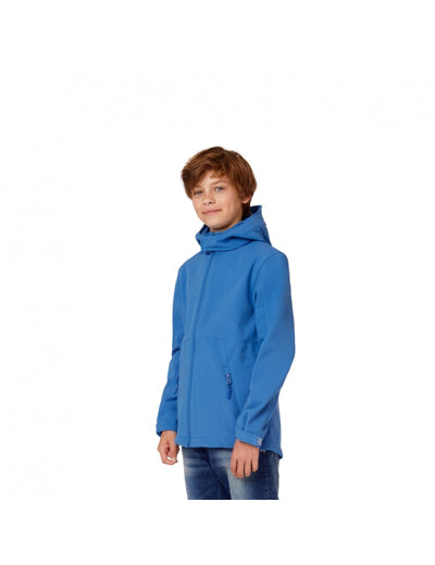 Detská bunda s kapucňou | softshellka | BS64•B&C HOODED SOFTSHELL /KIDS - TopHandry